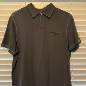 Men’s black Banana Republic black fitted Pima polo shirt